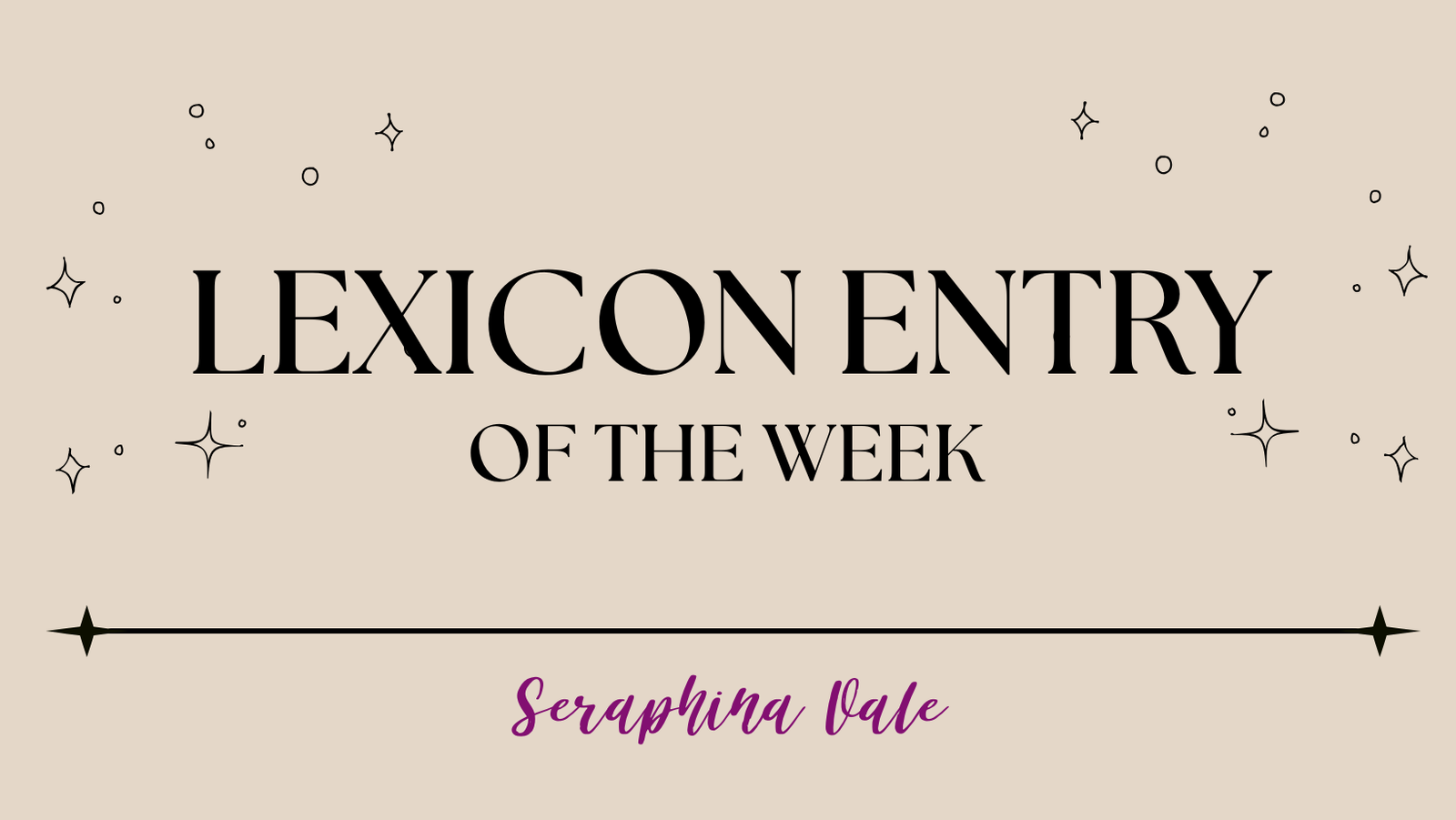 Lexicon Entry of the Week