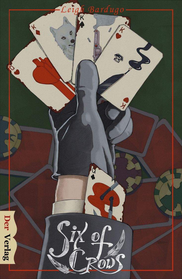 fan art of kaz's hand holding cards