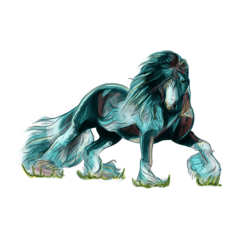 A Tall, strong and even-tempered, Shire Horse