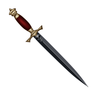 more to this dagger than meets the eye. Doomed to cause damage or demise to any who dare to own it, best not hold onto this item for too long