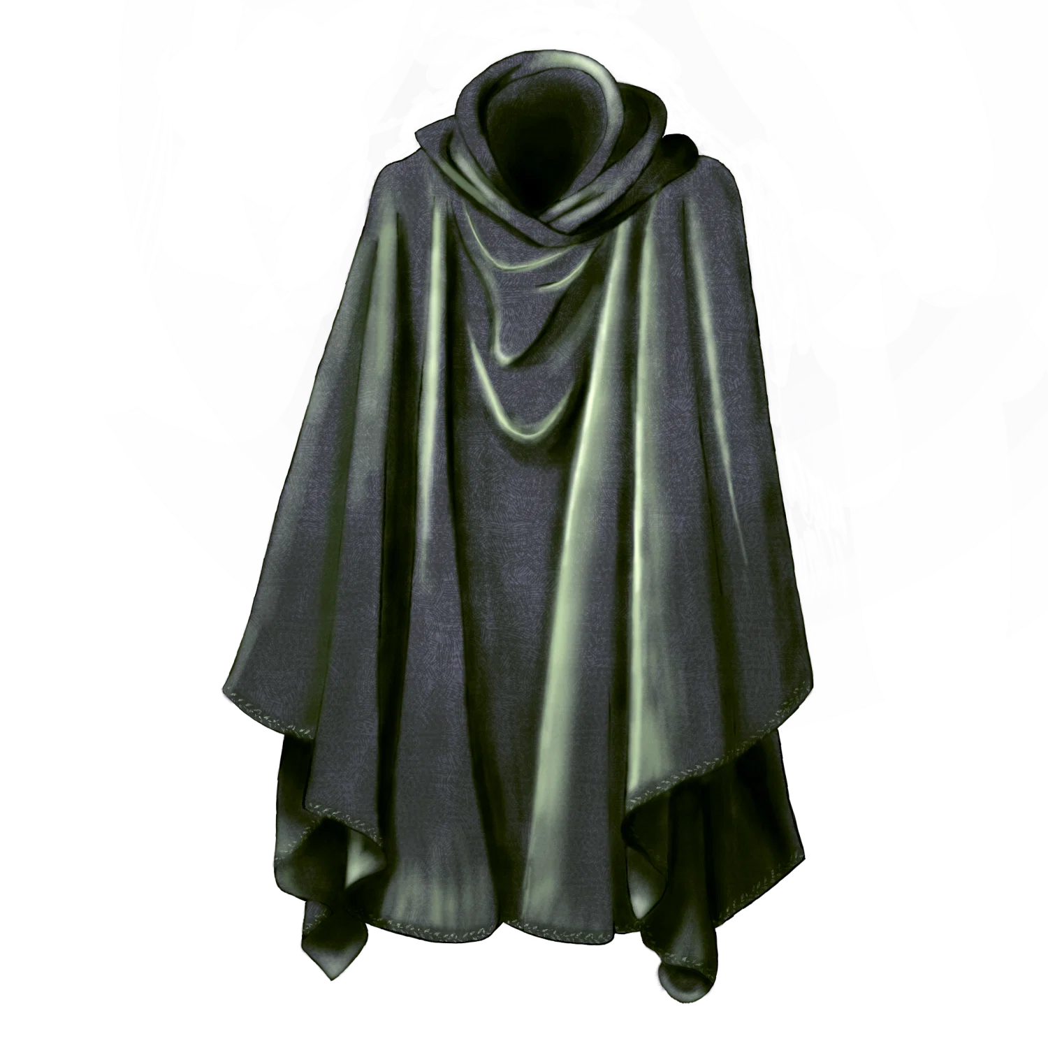 A cloak dyed the colour of the grasslands of Braitheld