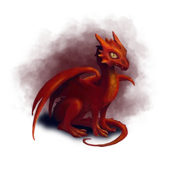 Pygmy Dragon - The Sovereign's Pyre', these crimson miniatures are often found gliding atop the peaks of Delvheim.