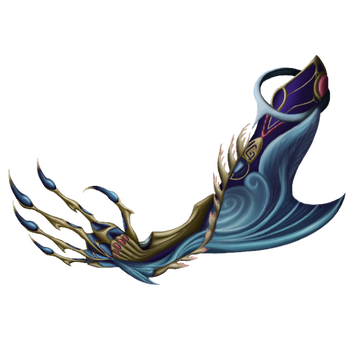 These aquatic gauntlets are the perfect defence. The hardened outer layer easily deflects most mundane weaponry down in the deepest depths