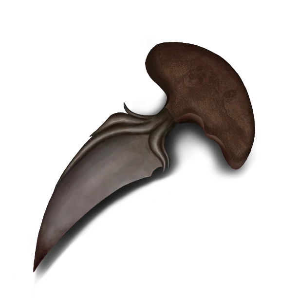 Push Dagger- Hidden easily under a cloak, in the palm of your hand, this dagger is discreet yet deadly.