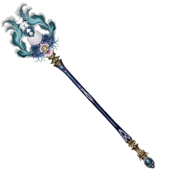 The Aspergil is the ultimate tool for any adept Hydromancer. Although capable of performing any magic,  this staff is a must-have for all who have a great affinity with water.
