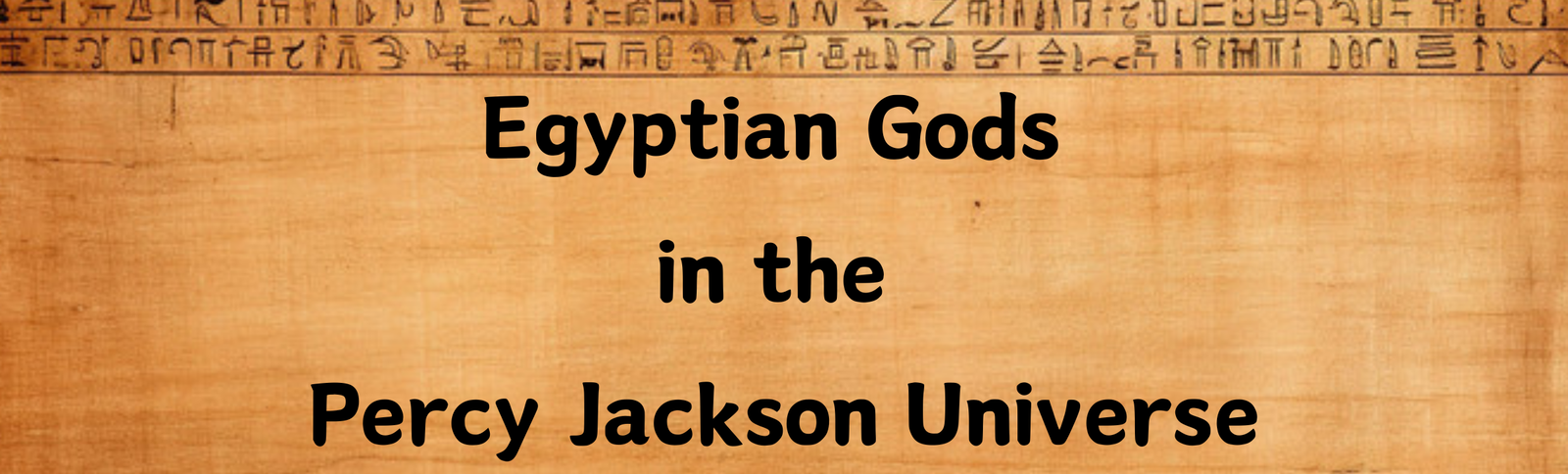 Egyptian Gods in the Percy Jackson Universe