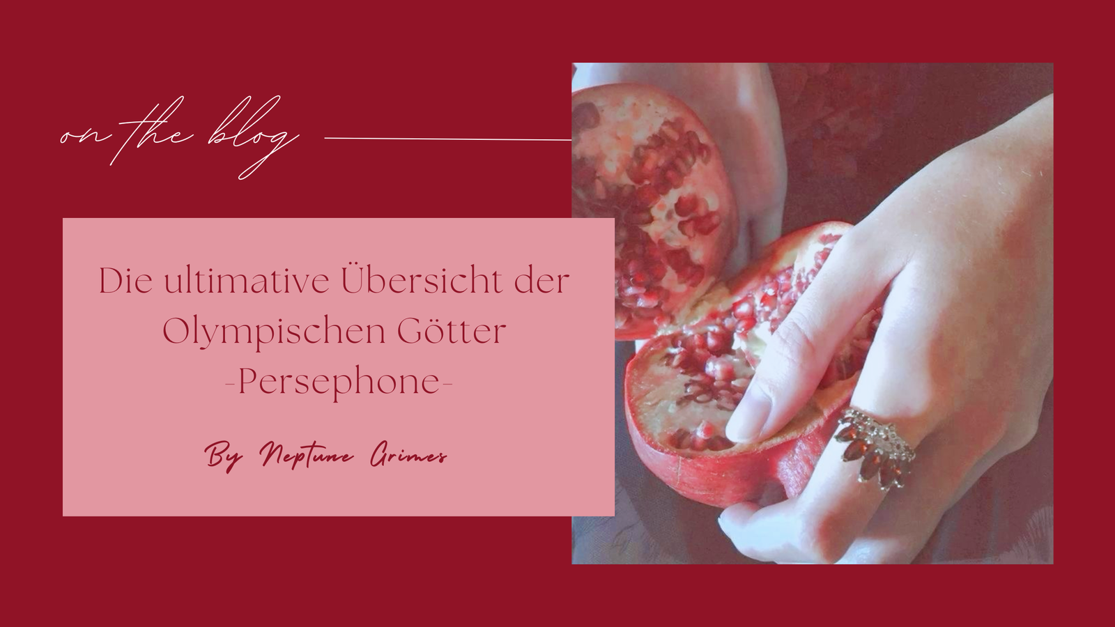 Die ultimative Übersicht der Olympischen Götter #9 - Persephone