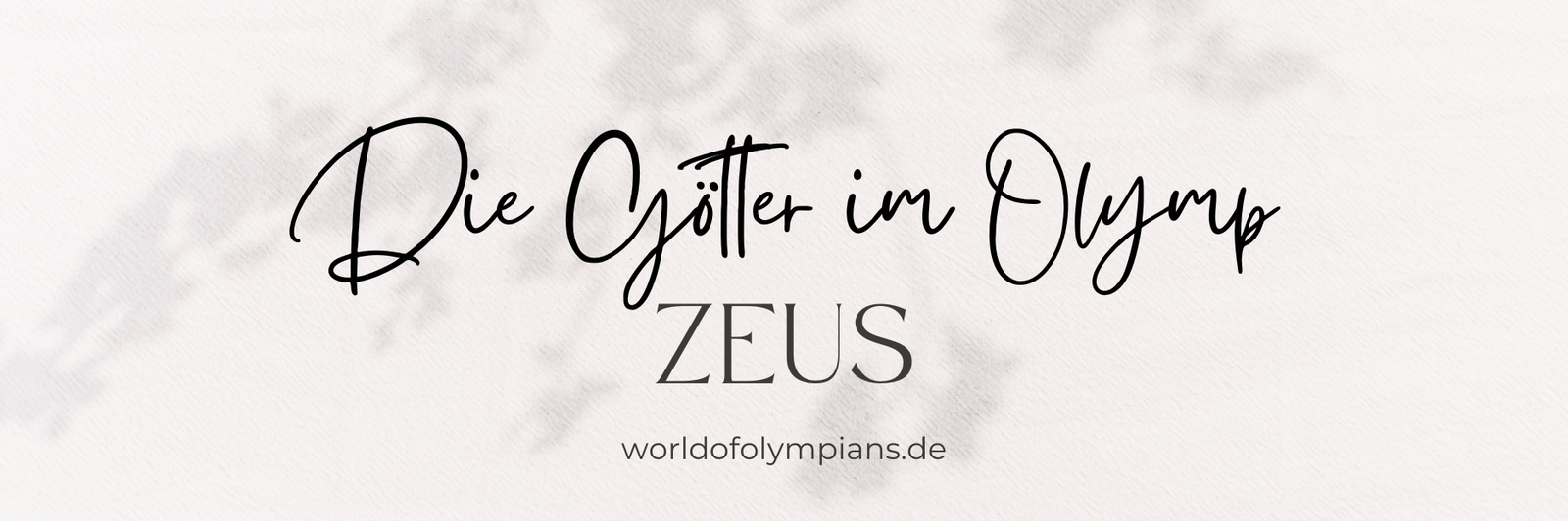 Die Götter im Olymp: Zeus