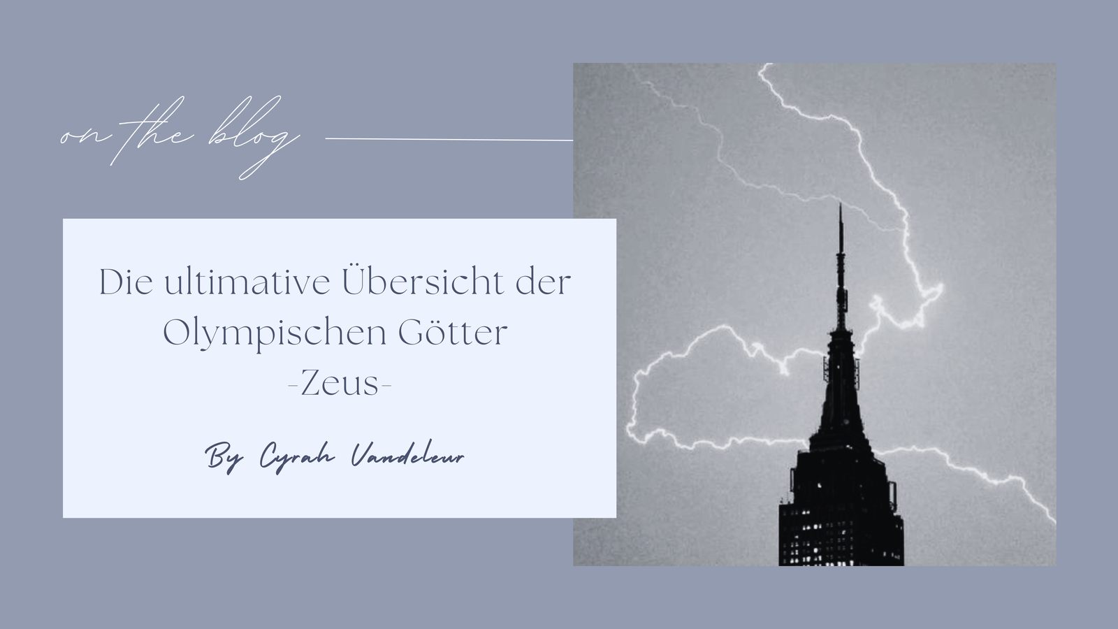 Die ultimative Übersicht der Olympischen Götter #1 - Zeus