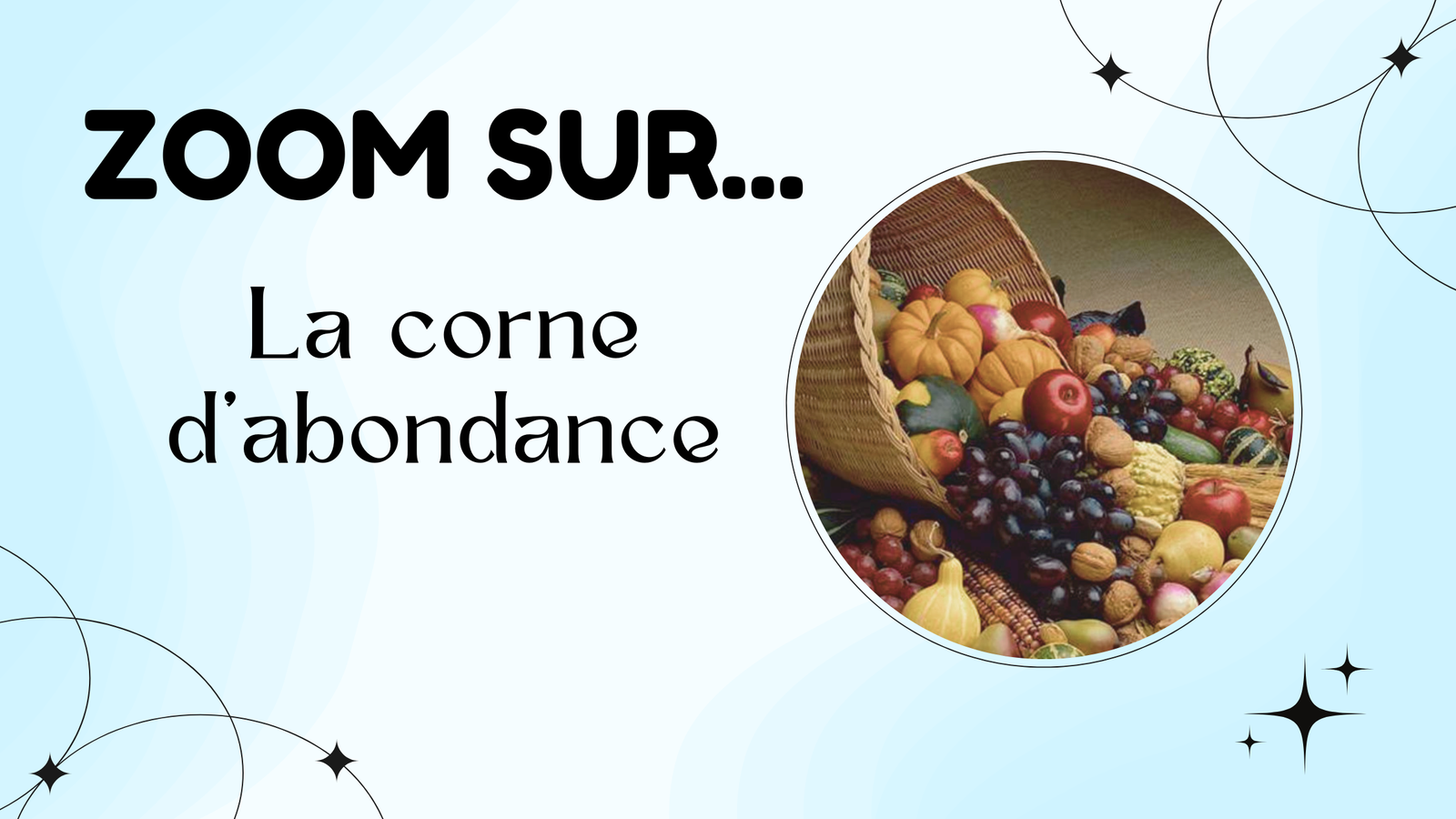 Zoom sur la corne d'abondance