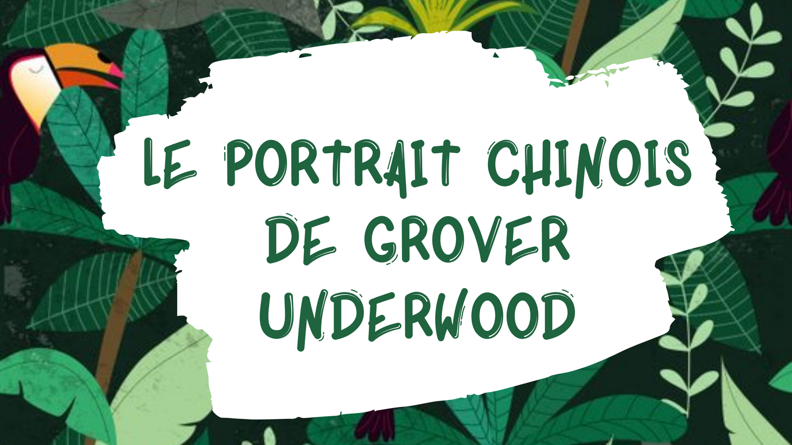 Portrait chinois : Grover Underwood